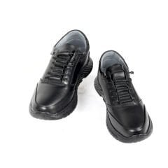 Black Vein Iç Dış Hakiki Deri Comfort Taban Ultra Ortopedik Günlük Erkek Ayakkabı